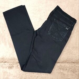 Habitual USA Black Wash Straight Leg Jeans With Celtic Cross Size 29